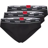 HUGO for woman. 50469657 Set of 3 black Stripe Panties (L), Homewear, Cotton