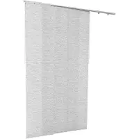 Vevor Panelgardiner, Uttrekkbar skinne fra 116 cm til 218 cm B, Trimbare panelgardiner opptil 243 cm H, Justerbare vertikale panelgardiner for skyvedører, terrassedører, Romdeler, Vindu, Grå