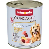 Animonda GranCarno Adult Single Protein Sensitiv 6 x 800 g - Kalkun & poteter