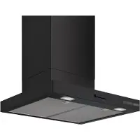 Bosch Serie | 4 DWB65CC60 - Panser - skorsteinsflat - bredde: 59.8 cm - dybde: 50 cm - ekstraksjon og resirkulasjon (-) - mattsvart