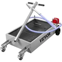 Vevor oljetappepanne 15 gallon oljetappetank, 57 l lavprofil oljetappepanne, oljeskiftpanne med stor kapasitet, sammenleggbar hånd, med pumpe, slange, svingbare hjul for bil, SUV, lastebiler oljetappi