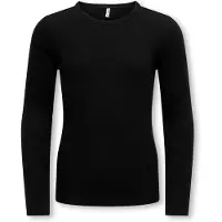 ONLY Genser - Noos - Rib - KogLucky - Svart - - 11-12 år (146-152) - Genser