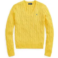 Ralph Lauren for woman. 211971870009 Cotton jumper in yellow eights knitted jersey (S), Casual, Classic