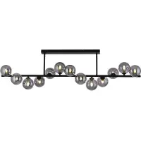 Schöner Wohnen Taklampe Dubai, røkt glass, 13-fl., G9