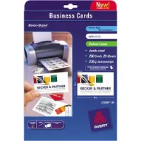 Avery-Zweckform Quick&Clean - Hvit - 54 x 85 mm - 270 g/m² - 250 kort (25 ark x 10) visittkort