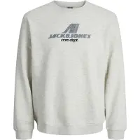 Jack & Jones Collegegenser - JcoTier - White Melange - - 12 år (152) - Collegegenser