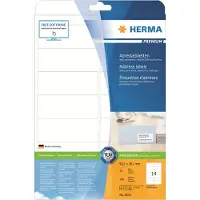 Herma Premium - Papir - matt - permanent selv-adhesiv - hvit - 99.1 x 38.1 mm 350 etikett(er) (25 ark x 14) laminerte adresseetiketter