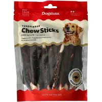 Dogman Strutseomviklede tyggepinner av råhud 12.5 cm (25-pakning)
