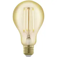Eglo - LED-filamentlyspære - form: A75 - E27 - 4.5 W (ekvivalent 35 W) - klasse F - varmt hvitt lys - 2200 K