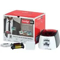 Evolis Badgy 200 - Plastkortskriver - farge - fargesublimering/termooverføring - CR-80 Card (85.6 x 54 mm) - inntil 325 kort/time (mono) / inntil 95 kort/time (farge) - kapasitet: 40 kort - USB 2.0