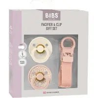 BIBS Colour Gavepakke - Smokker/Smokkesnor - Str. 1 - Blush - - 0-6 md - Smokk