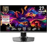 MSI MPG 271QRXDE QD-OLED gaming-skjerm 26.5" WQHD 360 Hz, svart
