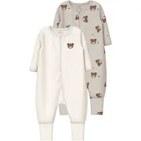 Name it Pumice Bear Pyjamas Med Lange Ermer 2 Enheter