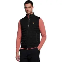 Lyle & Scott Check Quilt Back Fleece Vest