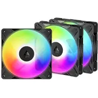 Arctic P14 Pro Reverse A-RGB (3-pack) - Kabinettvifte - 140mm - Svart med RGB LED-lys