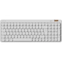 Lofree Flow Lite100 - Tastatur - 96% - bakgrunnsbelyst - trådløs - 2.4 GHz, Bluetooth 5.4, USB-C - tastsvitsj: Lofree x Kailh POM - elfenbenshvit