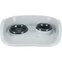 Trixie skålsett, plast - 0,25 l, Ø 9 cm & 0,3 l, Ø 11 cm / L 46 x B 11 x H 30