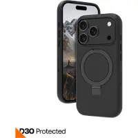 Dbramante1928 Iceland Ultra - Beskyttende deksel for mobiltelefon - robust - stativ - MagSafe-samsvar - D3O, plastikk - svart - for Apple iPhone 17 Pro, 18 Pro