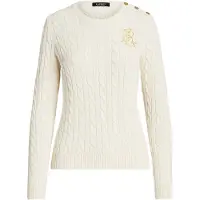 Ralph Lauren for woman. 200932223002 Beige button-up sweater (L), Casual, Cotton