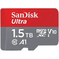 SanDisk Ultra - Flashminnekort (microSDXC til SD-adapter inkludert) - 1.5 TB - A1 / UHS Class 1 / Class10 - microSDXC UHS-I