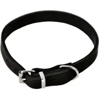 Dogman Halsbånd lær 14mmx35cm svart