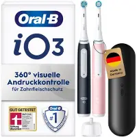 Oral-B iO3 Electric Toothbrush Duo 2 pieces - Black + Pink