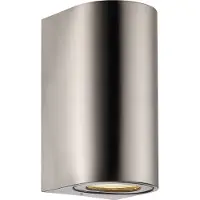 Nordlux Utendørs vegglampe Canto Maxi 2, stål, GU10, 17 cm, IP44
