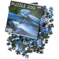 Tactic Puslespill - 200 Brikker - 43x29 cm - Blue Viper Snake - - OneSize - Puslespill