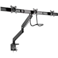 Gembird MA-DA3-03 - Monteringssett (skrivebordsmontering) - justerbar arm - for 3 skjermer - aluminium, stål, plastikk - matt svart - skjermstørrelse: 17-27