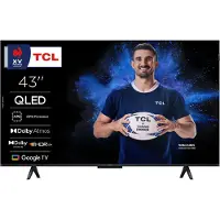 TCL 43P7K - 43" Diagonalklasse (42.5" synlig) - P7K Series LED-bakgrunnsbelyst LCD TV - QLED - Smart TV - Google TV - 4K UHD (2160p) 3840 x 2160 - ...