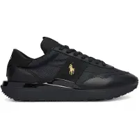 Ralph Lauren for man. 809952269001 Train 89 black leather trainers (47), Flat, Laces, Casual