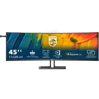 Philips 45B1U6900C - LED-skjerm - kurvet - 45" (44.5" synlig) - 5120 x 1440 Dual Quad HD @ 75 Hz - VA - 450 cd/m² - 3000:1 - DisplayHDR 400 - 4 ms ...