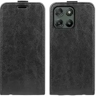 Mtp Products Motorola Moto G67 Power Vertikalt Flip-Deksel med Kortlomme - Svart