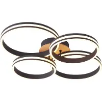 QAZQA Taklampe tre inkl. LED 3-trinns dimbar 4-lys - Navara