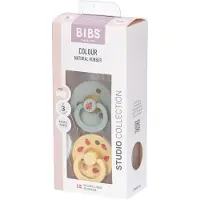 BIBS Colour Smokker - Str. 3 - 2-pack - Rund - Sage Mix - - 18+md - Smokk