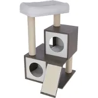 Kerbl Pet klorestativ Flair, hvit/grå - H 86 x L 48 x B 44 cm