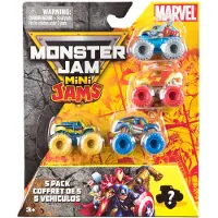 Monster Jam Biler - 1:87 - Mini - Marvel - 5-pack - - OneSize - Bil