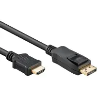 Goobay 64837, 3 m, DisplayPort, HDMI Type A (Standard), Hankjønn, Hankjønn, Rett