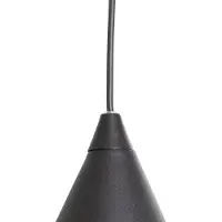 Aldex Hengelampe, svart, metall, Ø 24 cm, kjegleformet, E27
