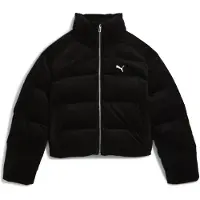 Puma Wardrobe Essentials Corduroy Puffer Jacket Women, Clothing, Black, M
