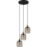 Eglo CHISLE klynge 3xE27 sort/amber