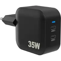 Sinox PRO 230V 2xUSB-C PD-lader 35W sort