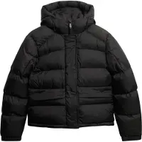 Superdry for woman. W5011976A Puffer jacket black (M), Casual, Sustainable, Recycled nylon