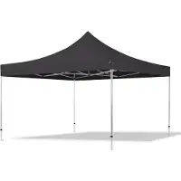 TOOLPORT 4x4 m aluminium, pop up partytelt, uten sidepaneler, svart