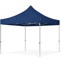 TOOLPORT 3x3 m aluminium, pop up partytelt, uten sidepaneler, mørkeblå