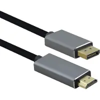Helos -tilkoblingskabel, DisplayPort-plugg/HDMI-plugg, PREMIUM, 3,0 m, svart