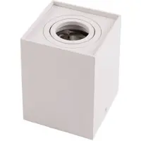 Eco-Light GU10 halogenarmatur, påmontert, hvit, firkantet, enkelt OHN-4B