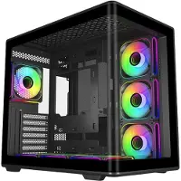 Cooler Master Elite 600 - Mid tower - ATX - sidepanel med vindu (herdet glass) - ingen strømforsyning (ATX) - svart - USB/lyd