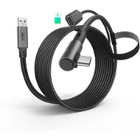 KIWI DESIGN 5 m link-kabel med 18 W lading - svart