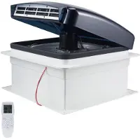 Vevor RV-ventilator, 14-tommers RV-takvifte 12V, kraftig 10-trinns reversibel vifte med fjernkontroll, innebygd regntrekk, elektrisk topplokk, 12-tommers vifteblad, passer til 14 x 14-tommers takåpnin